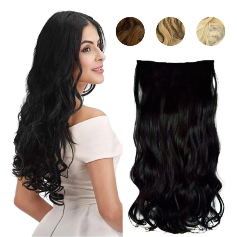 Cabelo Aplique Tic Tac Orgânico Ondulado Ou Liso 70 Cm