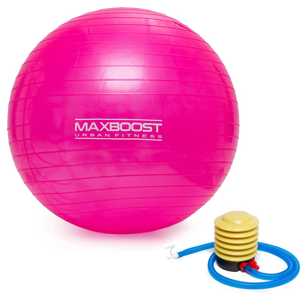 Kit Bola Ginastica Suiça Pilates 75cm Bomba Yoga Alongamento Treino Maxboost Até 200kg