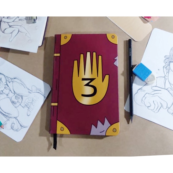 Caderno SKETCHBOOK  Gravity Falls para desenho e anotações