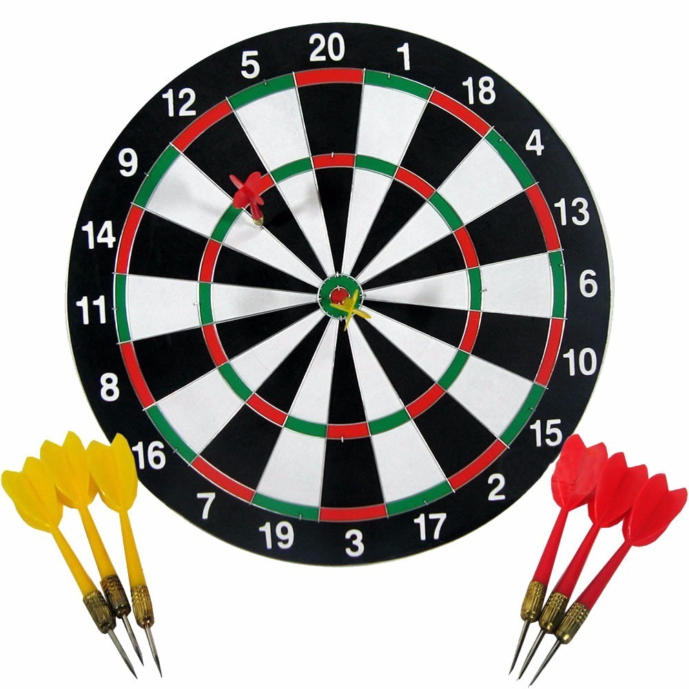 Jogo De Dardos Tabuleiro Alvo Duplo 42cm Tiro 6 Dardos Dr-17
