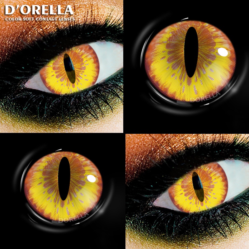 Dorella 1 Par Cosplay Lentes De Contato Coloridas Com Olhos Cosméticos 14,5mm