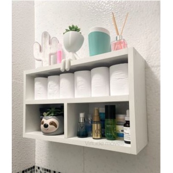 Nicho Multi Uso Com Divisoria e Prateleira Decoração e Enfeites em MDF