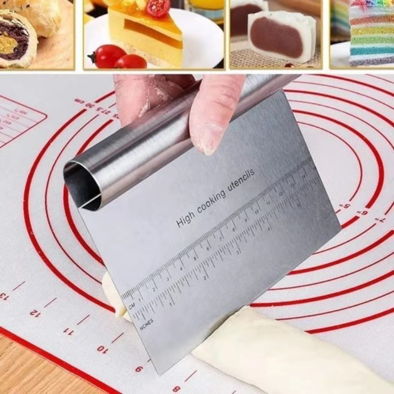 1 OU kit 2 Espátula Tubular Aço Inox Para Massas Culinária Confeitaria Para Alisar Lateral Para Alimentos Legumes