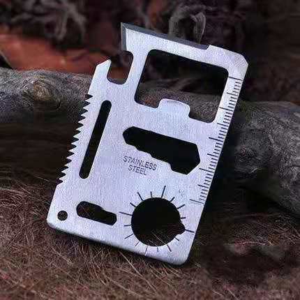 CARTAO DE METAL (15363-36) SALVA VIDAS MULTIUSO CAMPING PESCA CAMINHADA