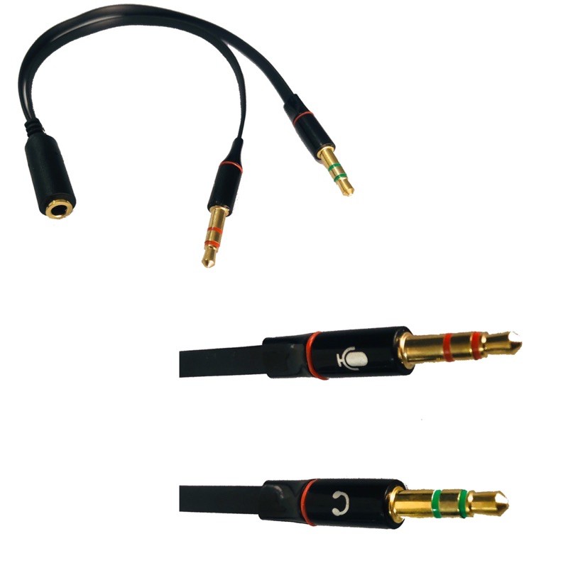 Cabo Adaptador P3(p2 Combo)p/ Fone E Microfone Headset 20cm