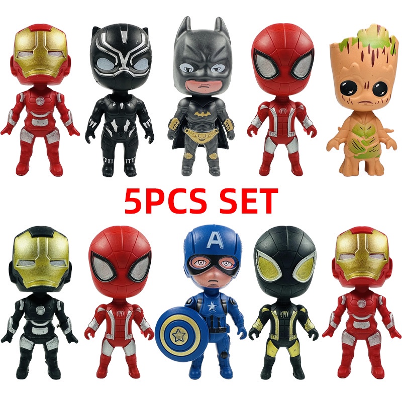 Kit 5ps e 6ps Boneco 8cm  Conjunto De  Brinquedos Embalagem de presente