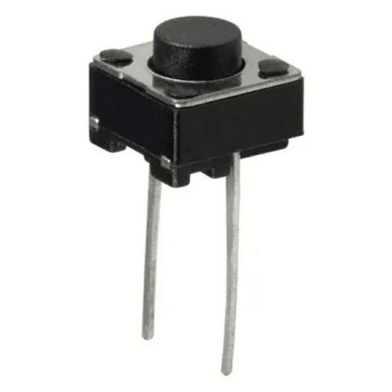 Chave Táctil 6x6x5 - 2 Terminais - Pacote Com 10 Peças