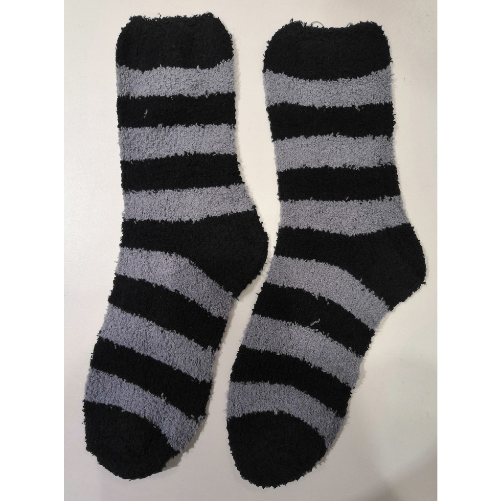 Meia Pelúcia masculino Quente Inverno Felpuda Grande Listras