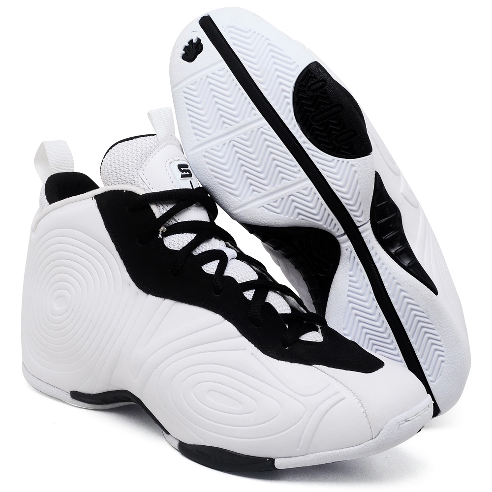 Tenis basquete SIX STREET Vision Branco Preto - Lançamento Exclusivo