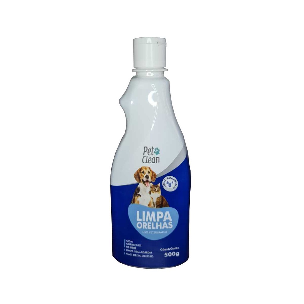 Limpa Orelhas Pet Clean para cães e gatos 500g