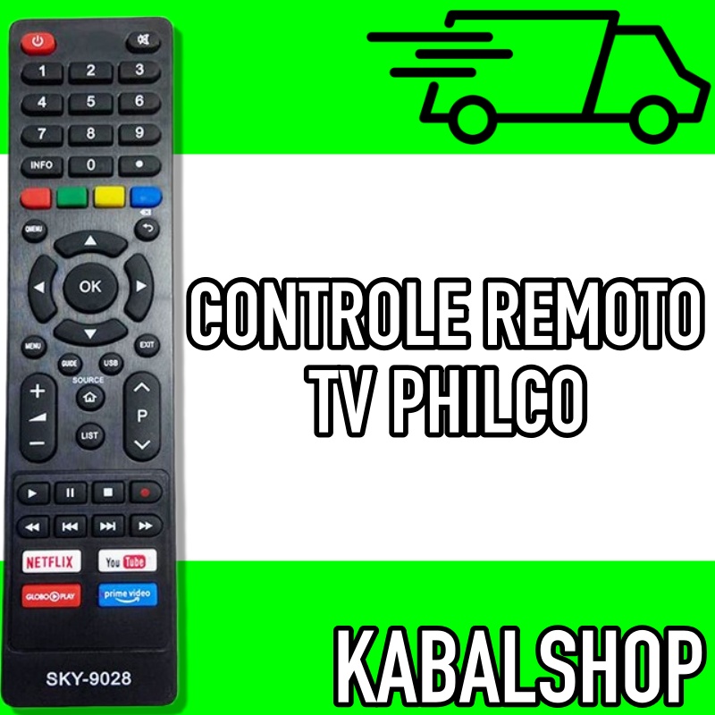 Controle Remoto Compativel TV PHILCO netflix Amazon FBG9063