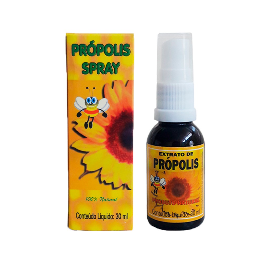 Spray de Própolis natural composto gengibre hortelã 30ml  com 12 unidades