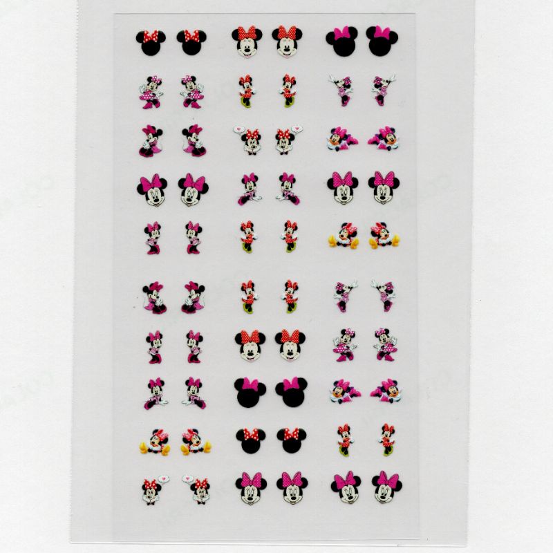 60 adesivos de unha 3D INFANTIL minnie PRÉ PRONTO - modelo 559-3