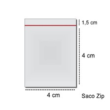 1000 Sacos Saquinho Zip Lock Hermético 4x4 Zip Lock