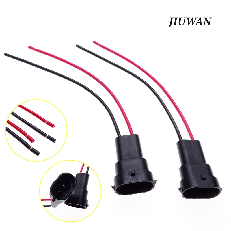 2 Pçs H8 H9 H11 Macho Soquete Adaptador Conector Cabo Plug Farol Do Carro Nevoeiro Base Da Lâmpada Cablagem