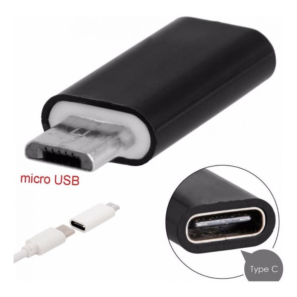Adaptador Tipo C Fêmea Para Micro Usb V8 Macho