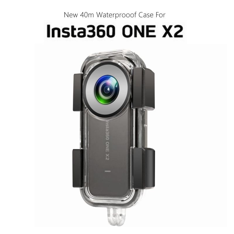 Novo 40M Caso À Prova Dwaterproof Água Para Insta360 Um X2 Caixa De Proteção Subaquática Escudo Mergulho 360 Acessórios 