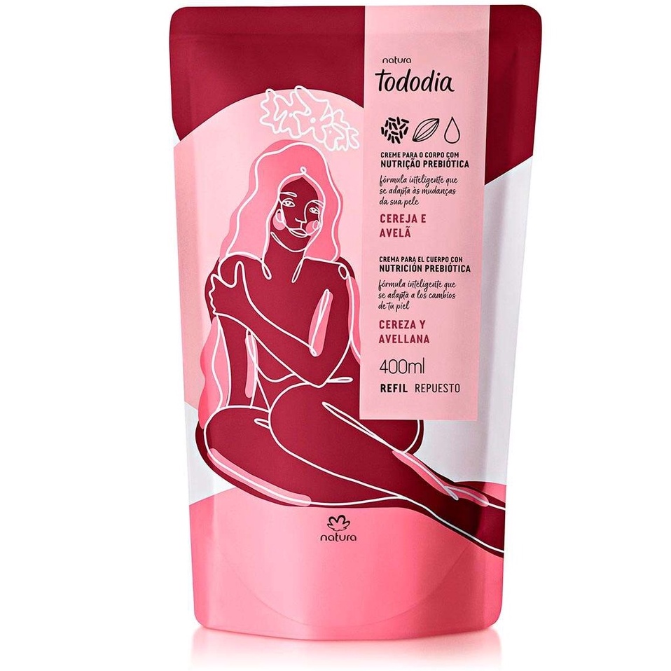 Natura Refil Creme Hidratante Corporal Tododia - Escolha Sua Fragrâncias - 400ml