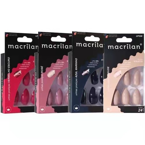 Unhas Posticas Formato Stiletto/BAILARINA (24 unhas)- Macrilan