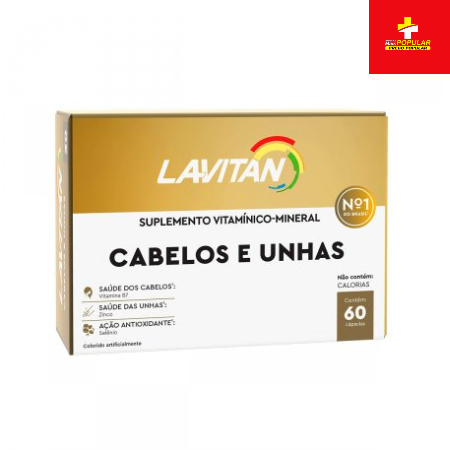 Lavitan Hair Cabelos e Unha Biotina C/60 Cps Cimed