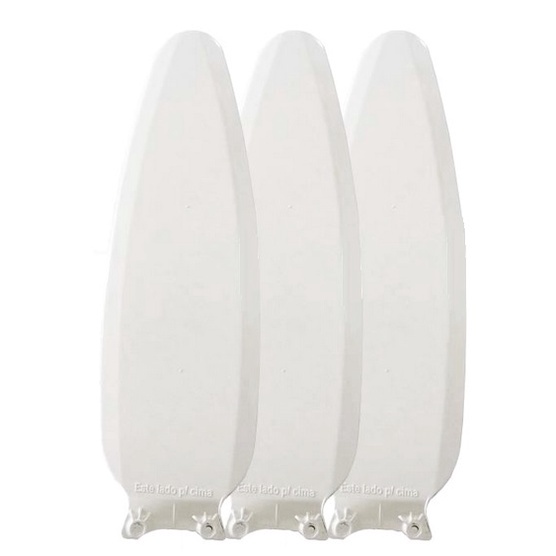 Hélice 3 Pás para Ventilador de Teto Ventisol Wind Branca Reposição Resistente em Plástico Injetado