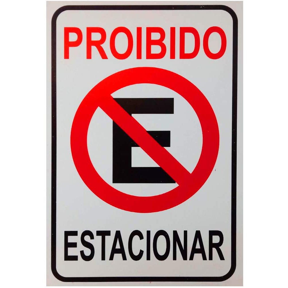 Placa De Sinalização Proibido Estacionar 20x30