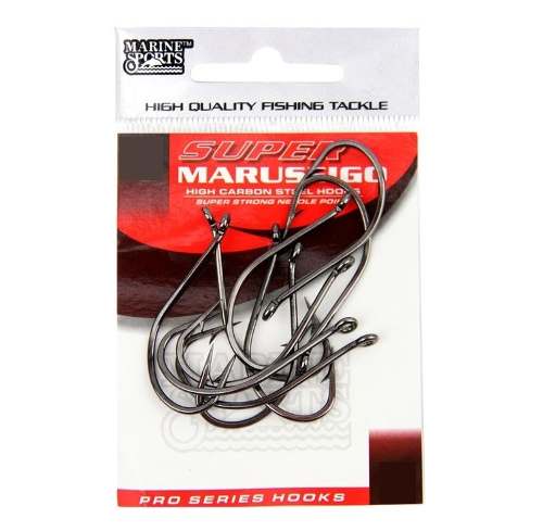 Anzol Super Maruseigo Nº 24 Black Nickel Marine Sports - 15 Peças