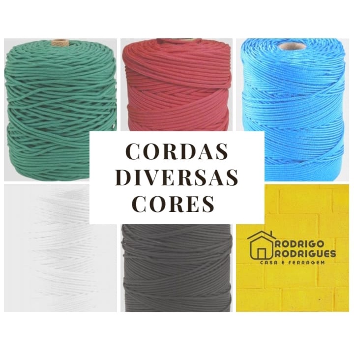 CORDA POLIPROPILENO 3mm - CORES - 10 Metros