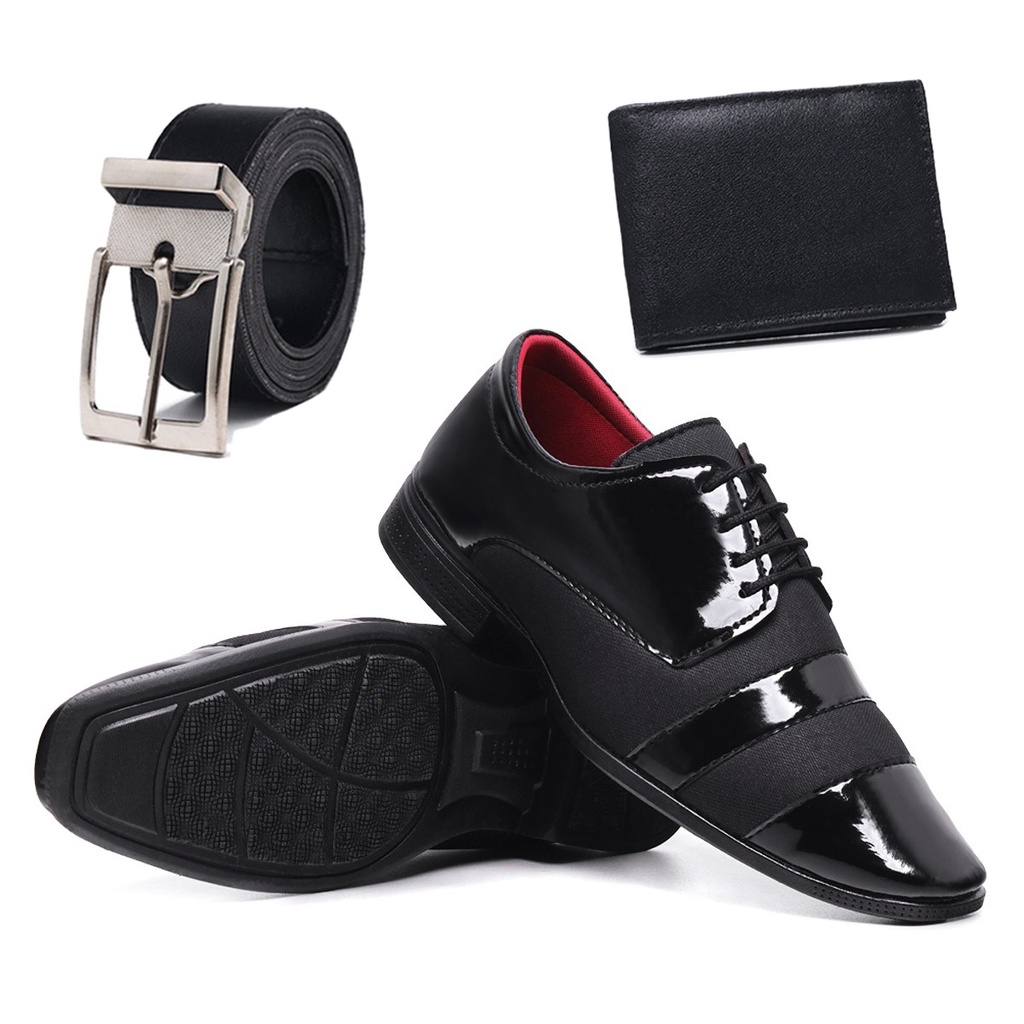 Kit Sapato Social Masculino + Cinto e Carteira Promoção