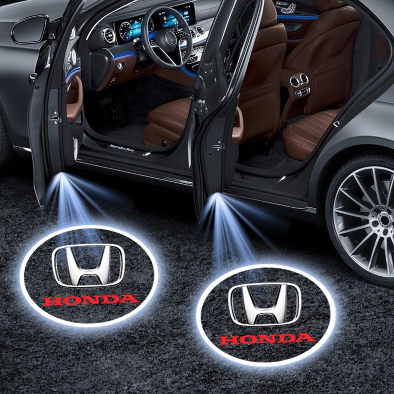 2 Peças Led Porta Do Carro Logotipo De Boas-Vindas Projetor Luz Laser Lâmpada Para Honda Jazz City Civic CRV Fit Accord HRV Acessórios