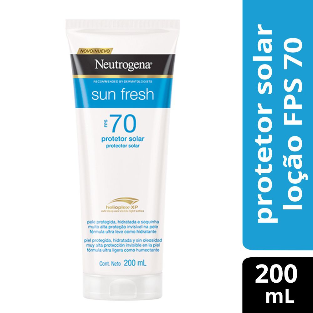 Protetor Solar Corporal Neutrogena Sun Fresh FPS 70 com 200ml