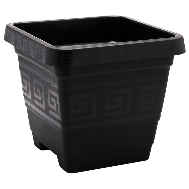 10 Vasos Quadrados Grandes Preto 18 Litros