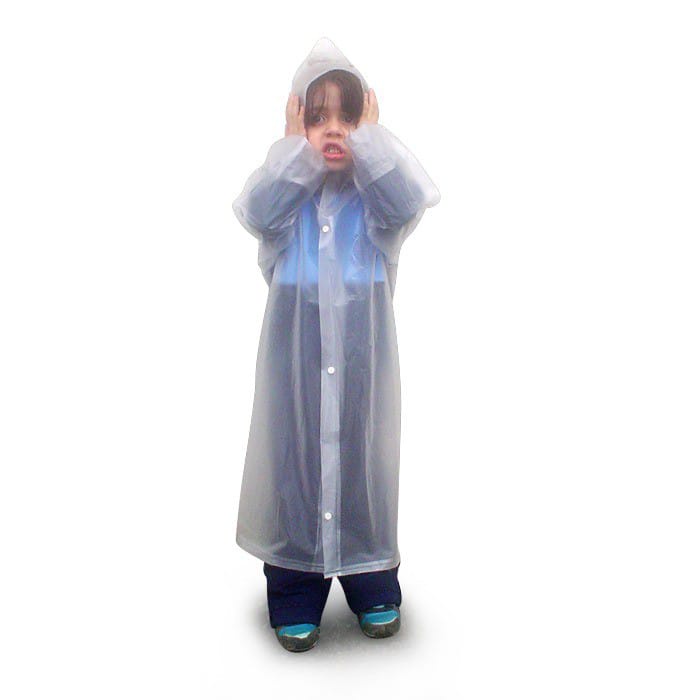 Capa De Chuva Laminado Pvc Transparente Infantil