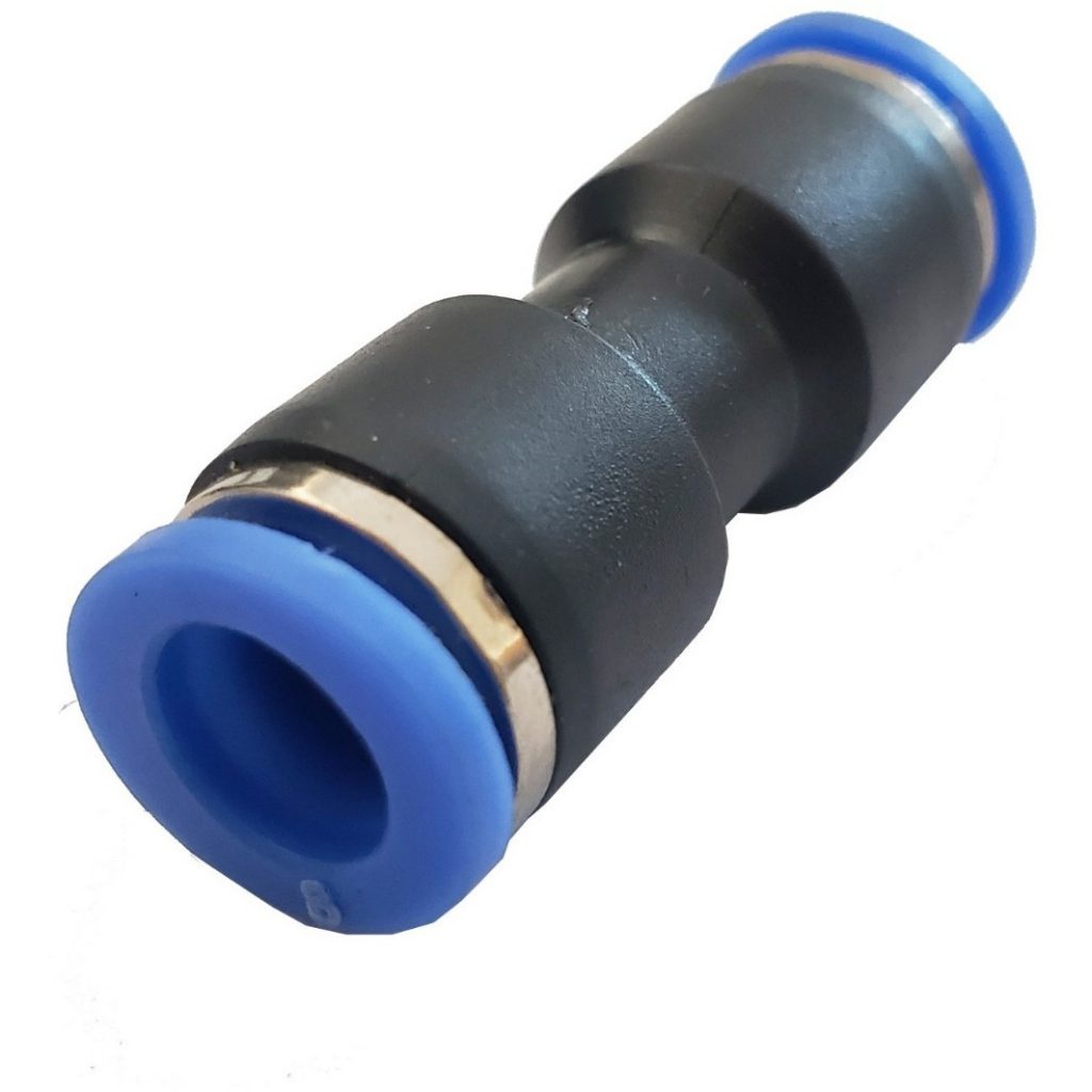 União Emenda Reta Pu 8mm Engate Rápido 10 Pçs