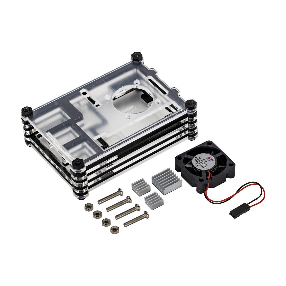 Case Para Raspberry Pi 3 Completa + Cooler + Dissipadores