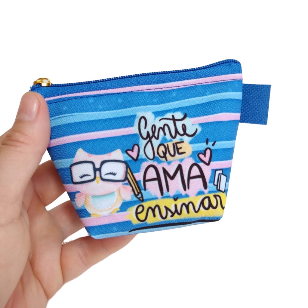 Kit c/10 Porta Moeda  Personalizado Dia dos Professores  brinde empresa escolar