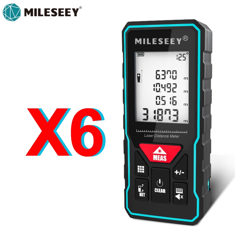 Mileseey X6 Laser Rangefinder  100M Digital Medida Ângulo Profissional Portátil Estável Distância Medidor De Projeto