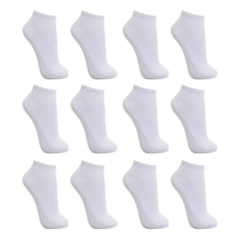 Kit 12 Pares De Meias Soquete B Cano Curto