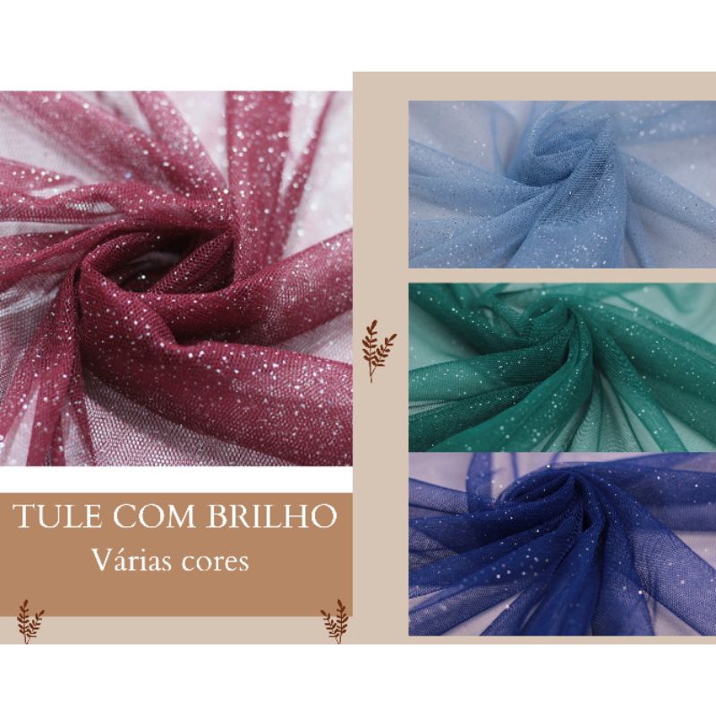 3 METROS TECIDO TULE COM BRILHO,TULE COM GLITTER 3mt x 1,50mt VEJA A QUALIDADE !