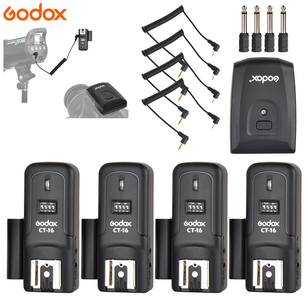Godox CT-16 16 Canais Sem Fio Rádio Estúdio Flash Gatilho Transmissor + Receptor Conjunto Para Canon Nikon Pentax Olympu