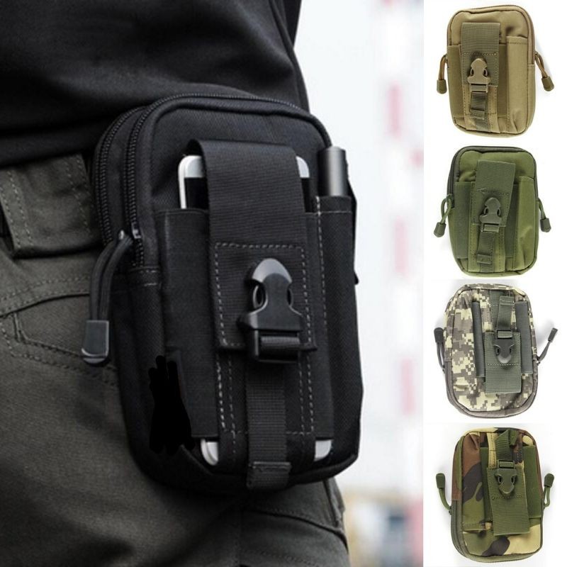 Bolsa porta treco bornal militar camuflada pochete cintura (não vem com alça) promoção