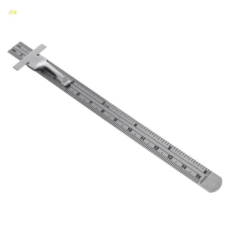 Régua Bolso Aço Inoxidável Ita 6 Régua Rule / 32" mm / Métrica