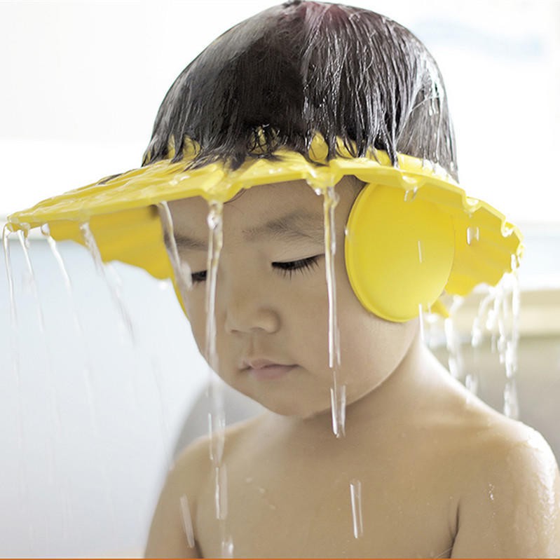 Chuveiro Infantil Baby Kids Banho Protetor De Orelha Tampa De Cabelo Lavagem Cor Aleatória