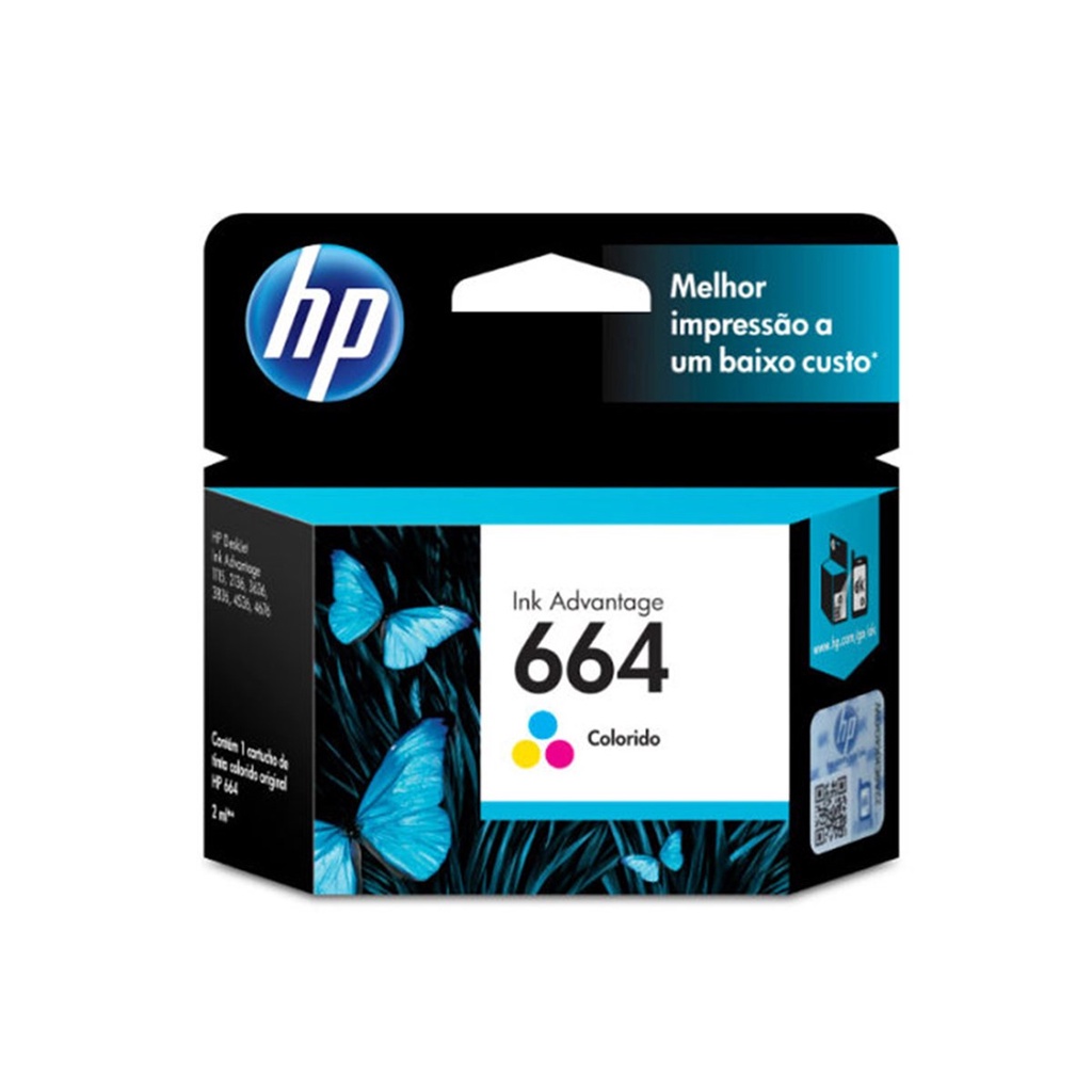 Cartucho HP 664 Color Original  HP664 COLOR Envio imediato! HP DeskJet Ink Advantage 1115 2136 3636 3836 4536 4676