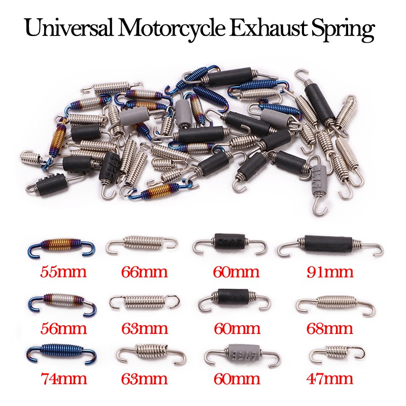 Molas Ganchos De Escape Da Motocicleta Frontal Do Meio Tubo Link De Aço Inoxidável De Metal Rotativo Kit Conjunto