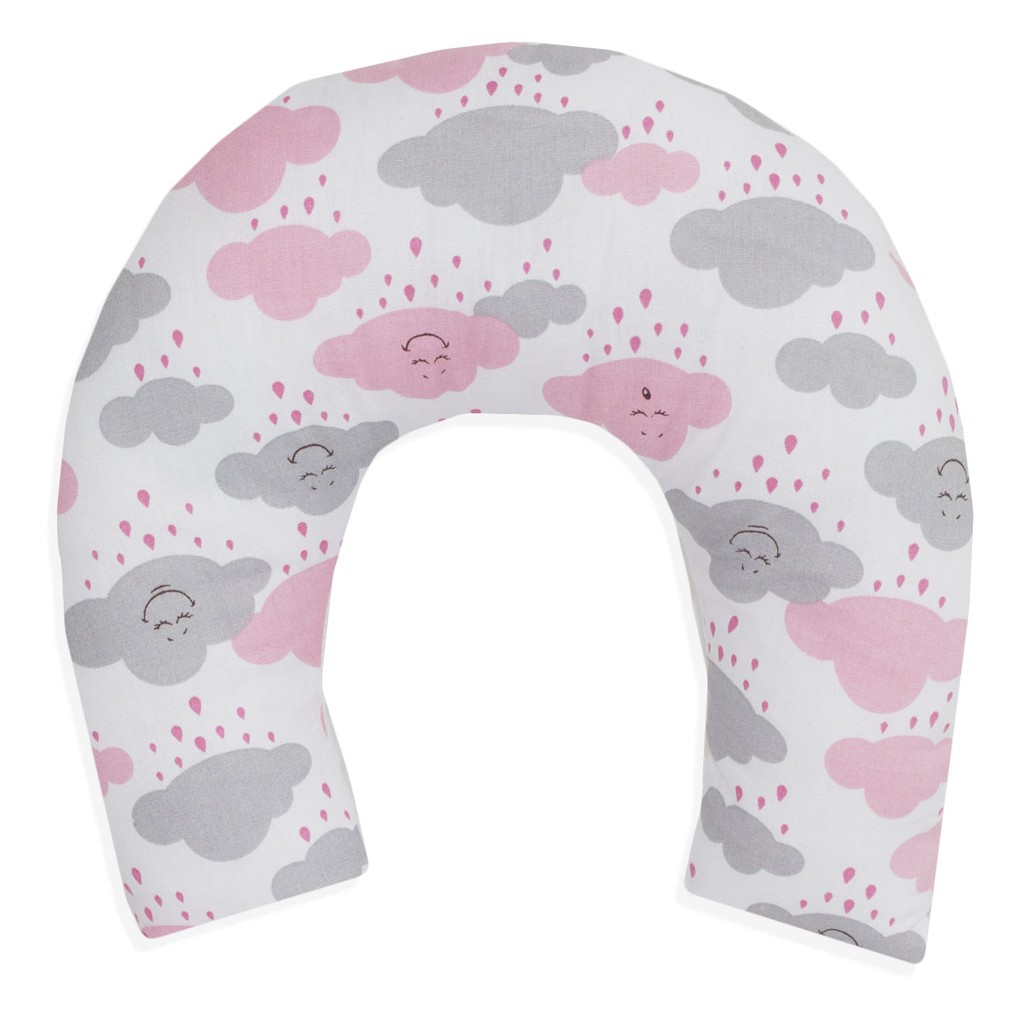 Protetor de Pescoço Infantil 100% Algodão Chuva de Bênção Rosa