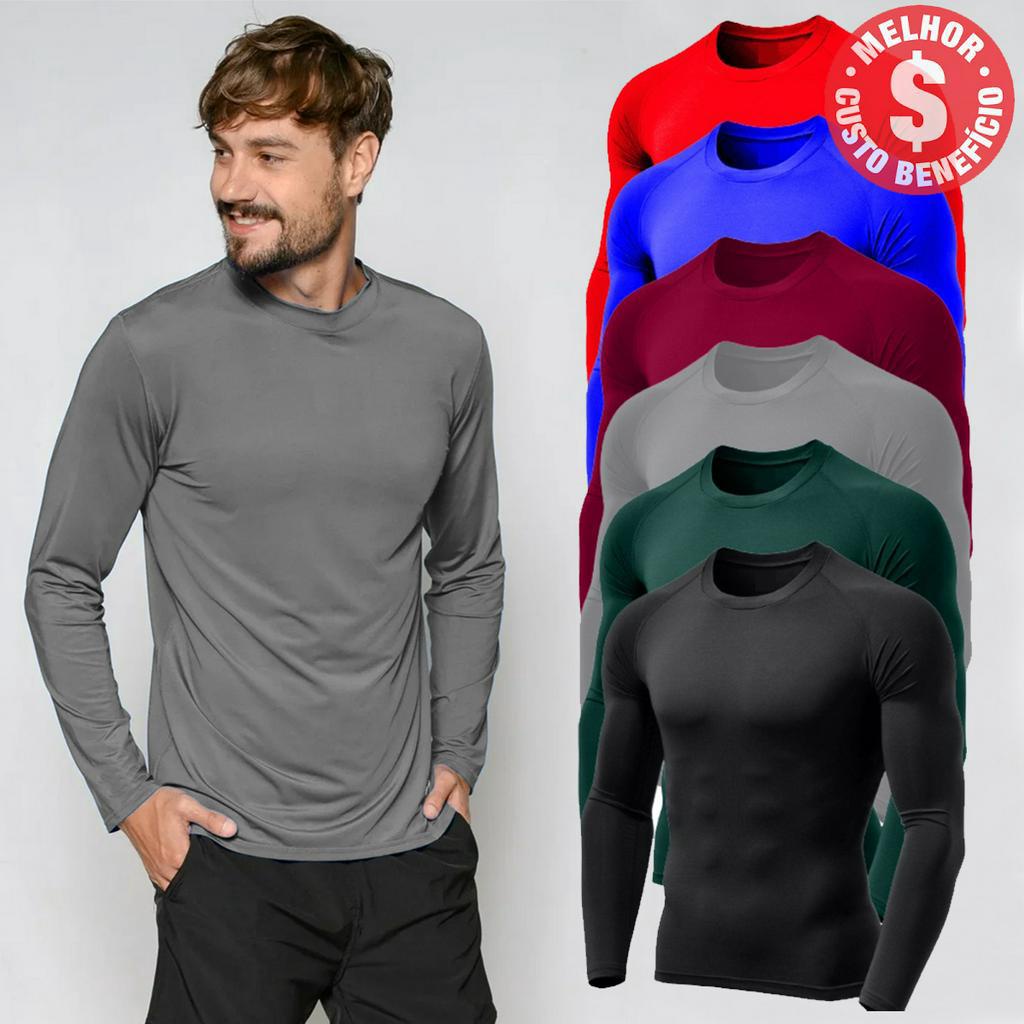 Camiseta Térmica Segunda Pele Proteção Contra o Sol Verão UV50+
