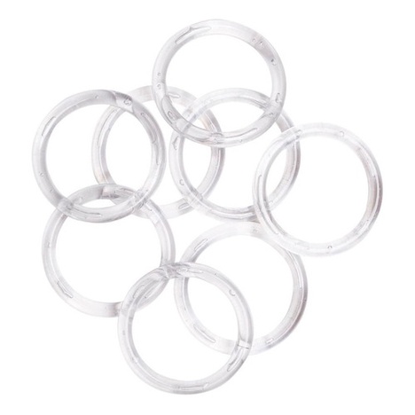 (P) 40 ARGOLAS de ACRÍLICO - Base para Porta Guardanapos Artesanato Pacote de Elos Acrilico Transparentes