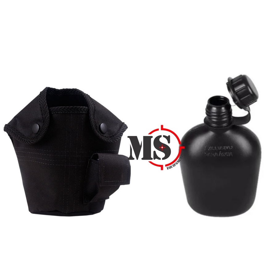 Kit Cantil + Porta Cantil Com Presilha Preto - Atack