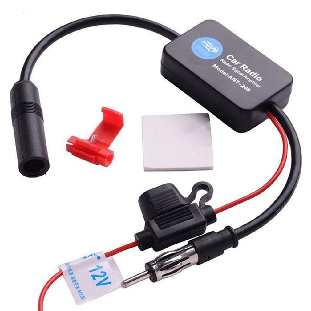 Amplificador De Sinal FM Universal Anti-Interferência/Booster/Rádio/Antena Com Filtros De Ruído Para Carro/Barco